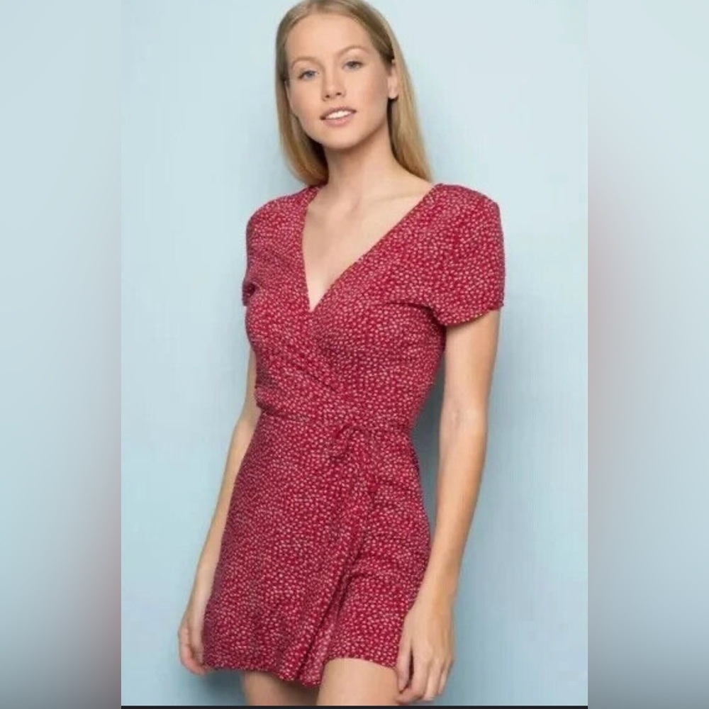 Brandy Melville Red Wrap Dress